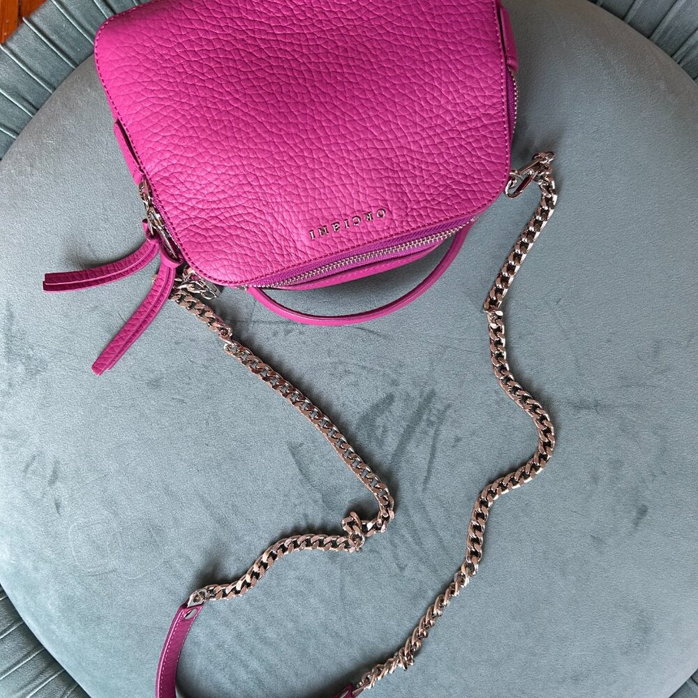 Cross-body leather purse